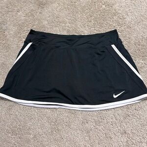 Nike Dri Fit Power Knit Skirt Skort Activewear Golf Tennis Run Black White Large